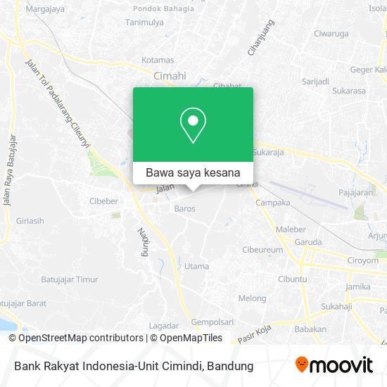 Peta Bank Rakyat Indonesia-Unit Cimindi