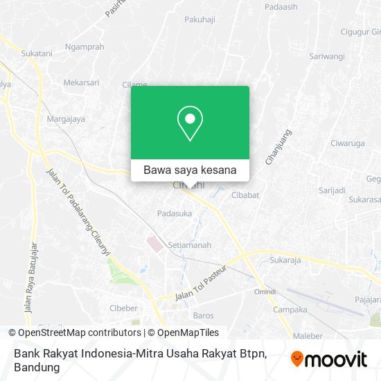 Peta Bank Rakyat Indonesia-Mitra Usaha Rakyat Btpn