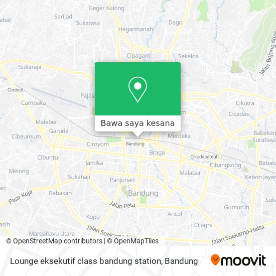 Peta Lounge eksekutif class bandung station