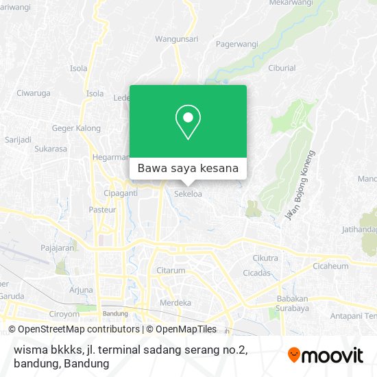 Peta wisma bkkks, jl. terminal sadang serang no.2, bandung