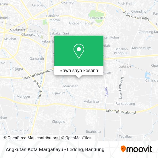 Peta Angkutan Kota Margahayu - Ledeng
