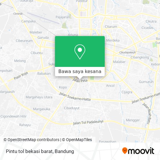 Peta Pintu tol bekasi barat