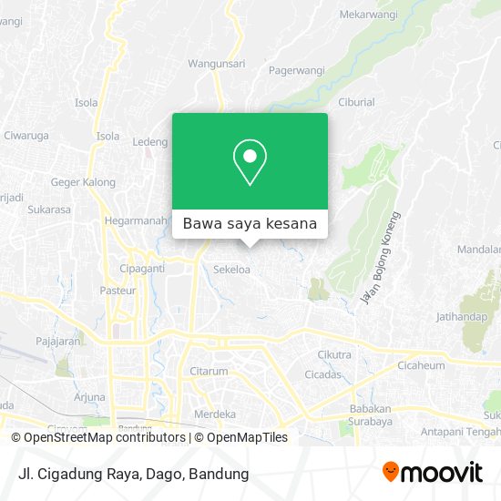 Peta Jl. Cigadung Raya, Dago