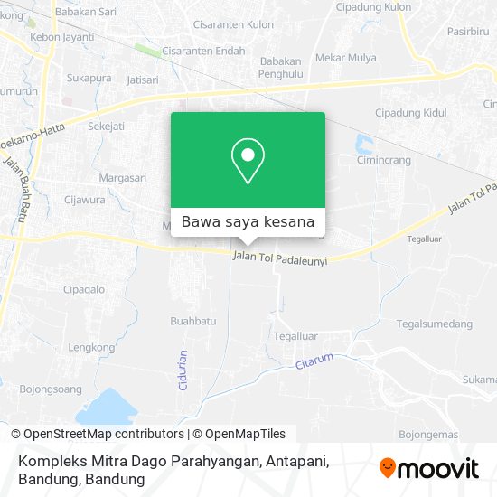 Peta Kompleks Mitra Dago Parahyangan, Antapani, Bandung