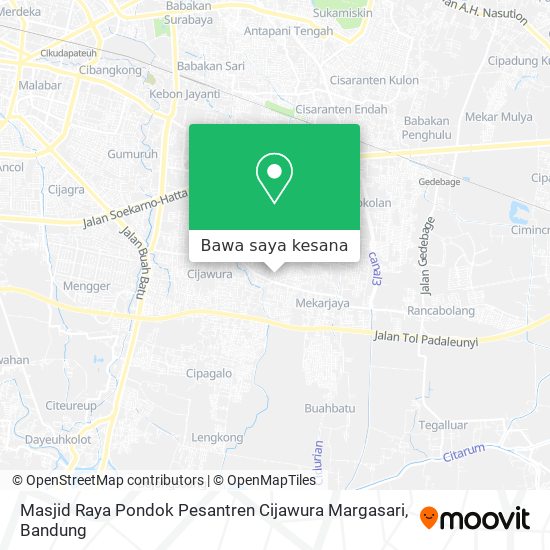 Peta Masjid Raya Pondok Pesantren Cijawura Margasari