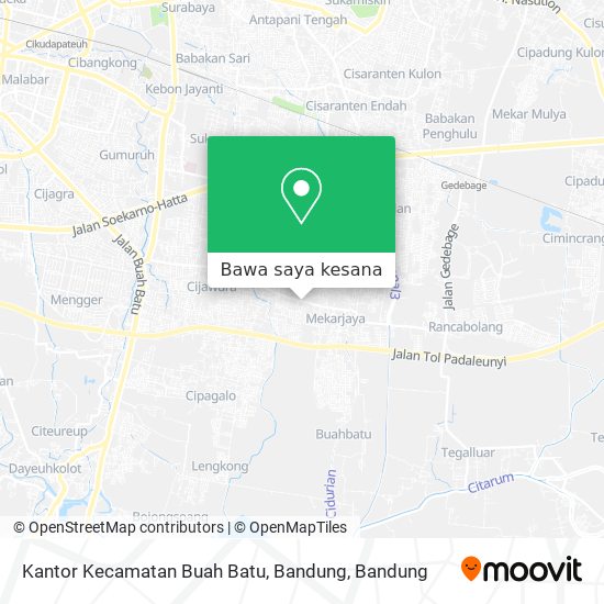 Peta Kantor Kecamatan Buah Batu, Bandung