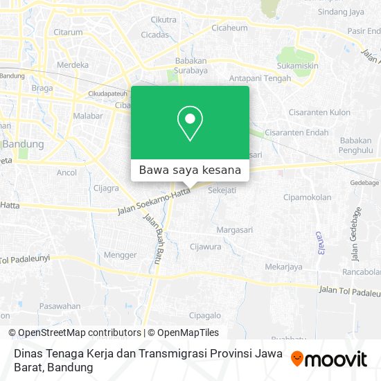 Peta Dinas Tenaga Kerja dan Transmigrasi Provinsi Jawa Barat