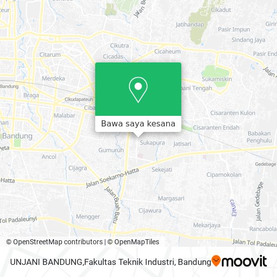 Peta UNJANI BANDUNG,Fakultas Teknik Industri