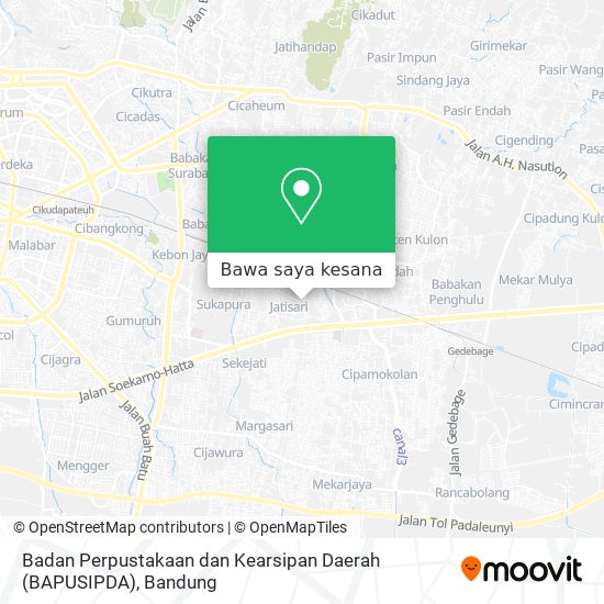 Peta Badan Perpustakaan dan Kearsipan Daerah (BAPUSIPDA)