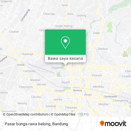 Peta Pasar bunga rawa belong