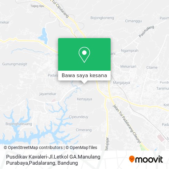 Peta Pusdikav Kavaleri-Jl.Letkol GA.Manulang Purabaya,Padalarang