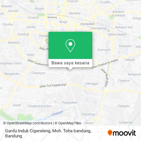 Peta Gardu Induk Cigereleng, Moh. Toha bandung