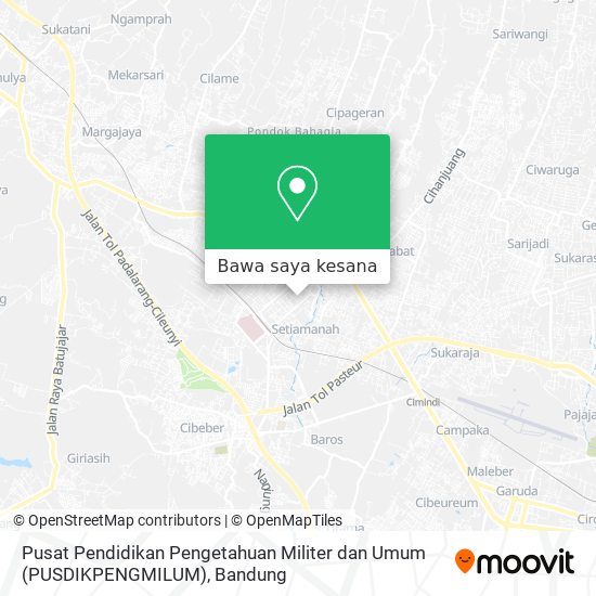 Peta Pusat Pendidikan Pengetahuan Militer dan Umum (PUSDIKPENGMILUM)