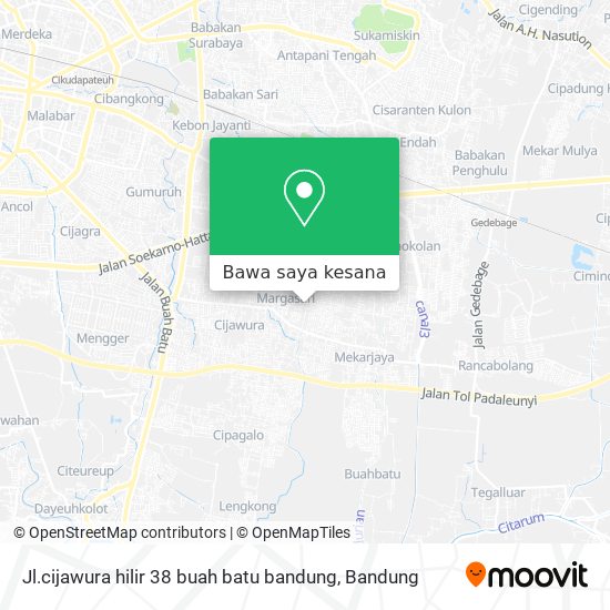 Peta Jl.cijawura hilir 38 buah batu bandung