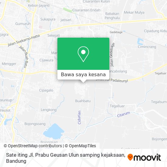 Peta Sate iting Jl. Prabu Geusan Ulun samping kejaksaan