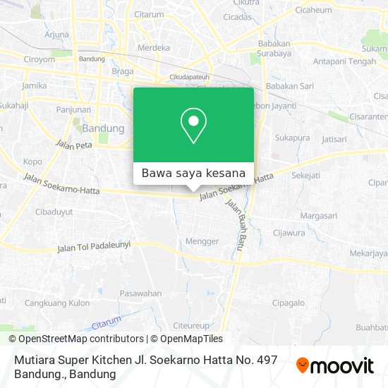 Peta Mutiara Super Kitchen Jl. Soekarno Hatta No. 497 Bandung.