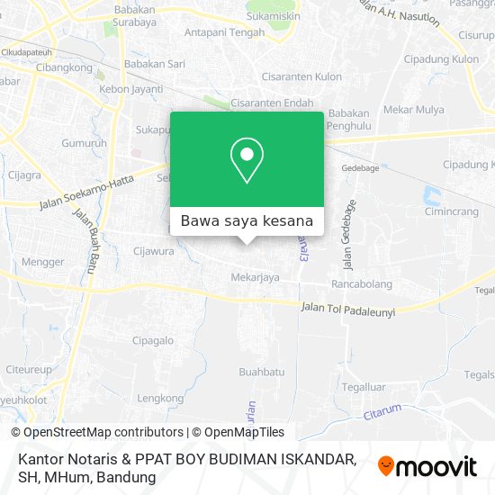 Peta Kantor Notaris & PPAT BOY BUDIMAN ISKANDAR, SH, MHum