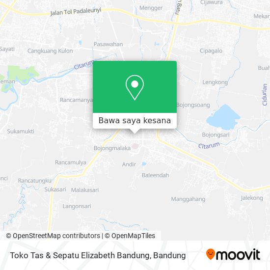 Peta Toko Tas & Sepatu Elizabeth Bandung