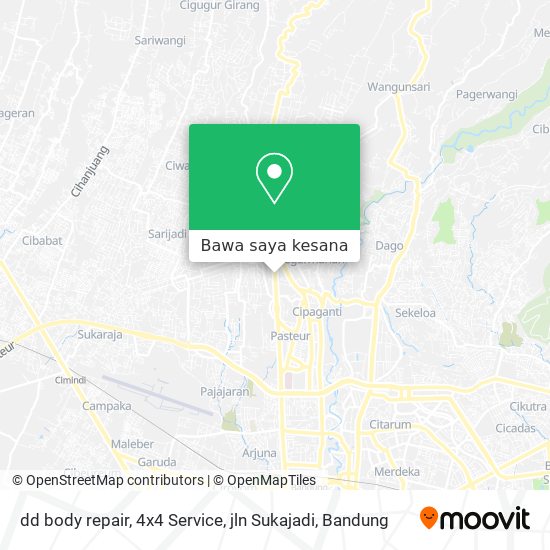 Peta dd body repair, 4x4 Service, jln Sukajadi