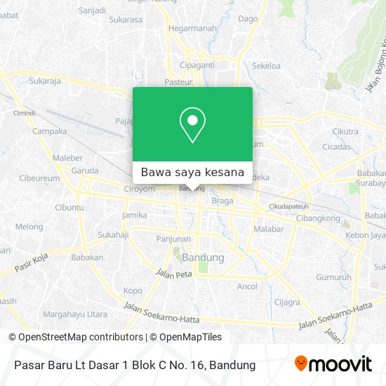 Peta Pasar Baru Lt Dasar 1 Blok C No. 16