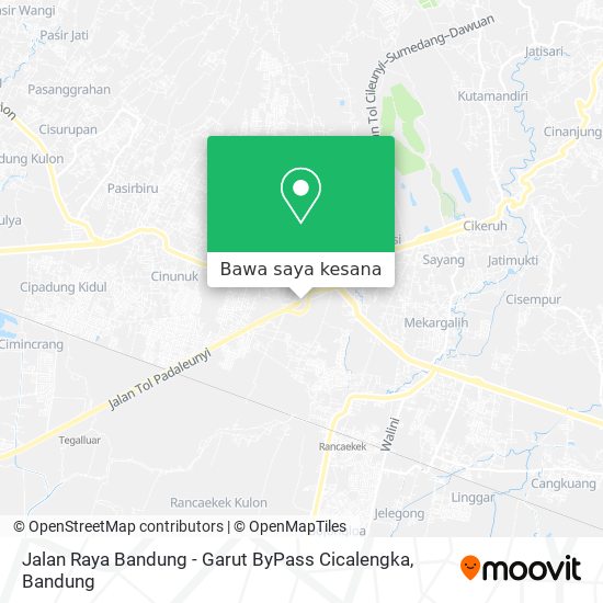 Peta Jalan Raya Bandung - Garut ByPass Cicalengka