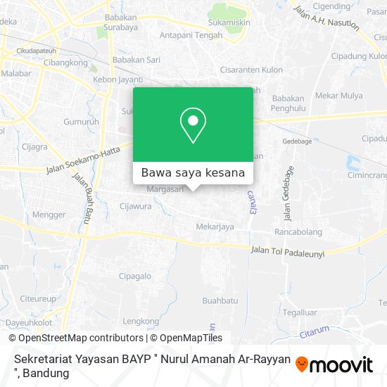 Peta Sekretariat Yayasan BAYP '' Nurul Amanah Ar-Rayyan ''