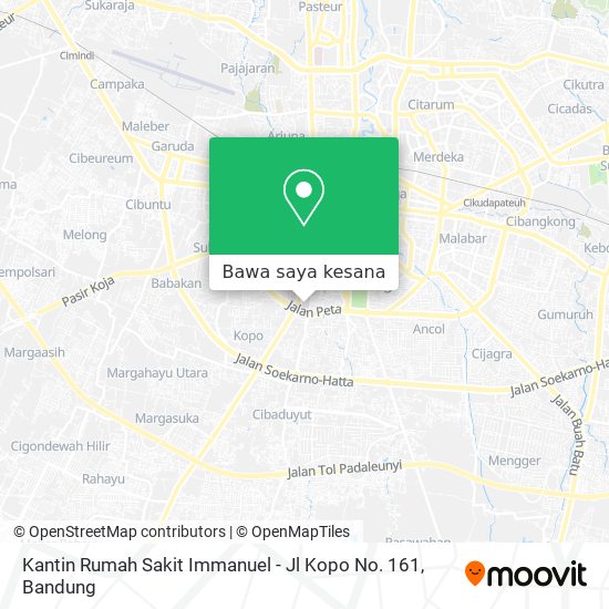 Peta Kantin Rumah Sakit Immanuel - Jl Kopo No. 161