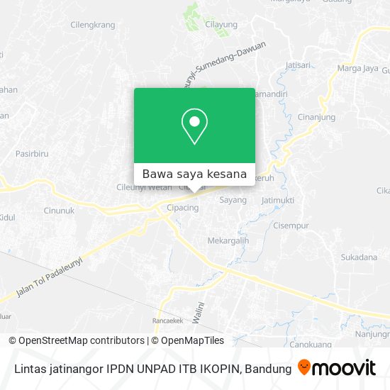 Peta Lintas jatinangor IPDN UNPAD ITB IKOPIN