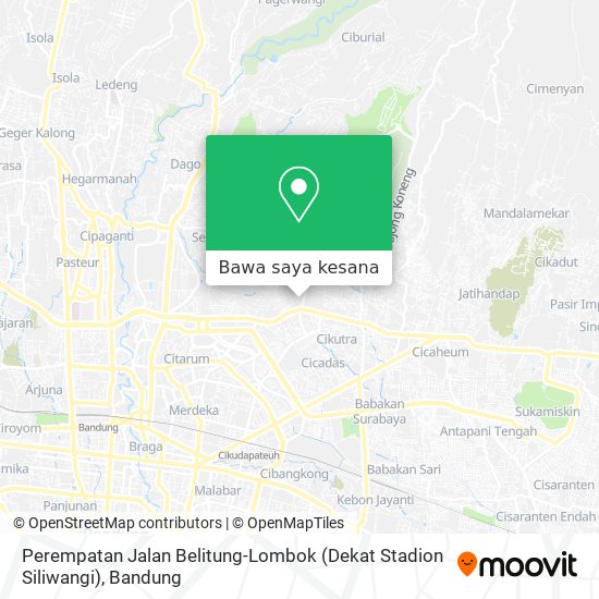 Peta Perempatan Jalan Belitung-Lombok (Dekat Stadion Siliwangi)