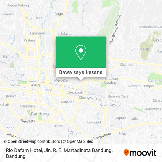 Peta Rio Dafam Hotel, Jln. R. E. Martadinata Bandung