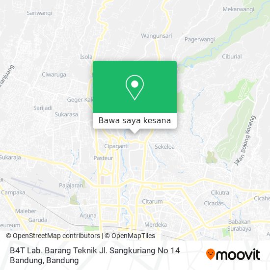 Peta B4T Lab. Barang Teknik Jl. Sangkuriang No 14 Bandung