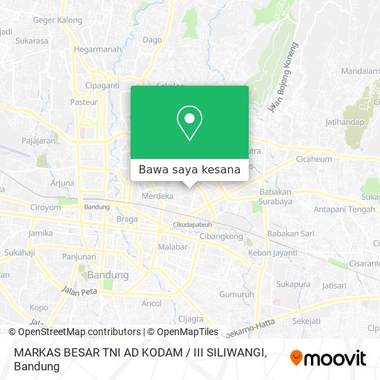 Peta MARKAS BESAR TNI AD KODAM / III SILIWANGI