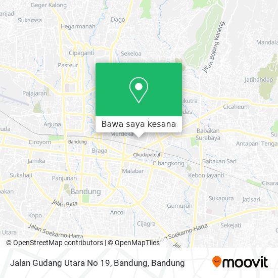 Peta Jalan Gudang Utara No 19, Bandung