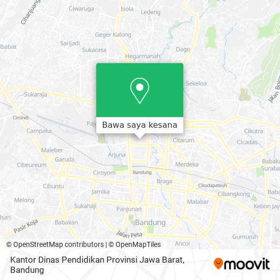 Peta Kantor Dinas Pendidikan Provinsi Jawa Barat