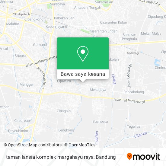 Peta taman lansia komplek margahayu raya