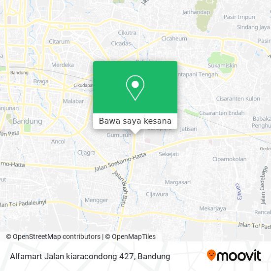 Peta Alfamart Jalan kiaracondong 427