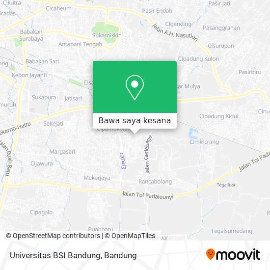 Peta Universitas BSI Bandung