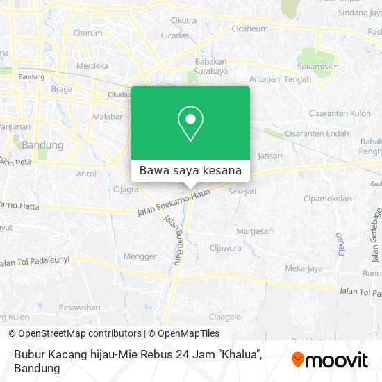 Peta Bubur Kacang hijau-Mie Rebus 24 Jam "Khalua"