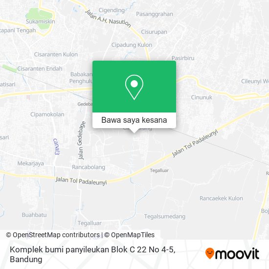 Peta Komplek bumi panyileukan Blok C 22 No 4-5