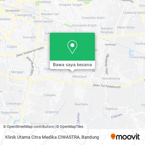 Peta Klinik Utama Citra Medika CIWASTRA