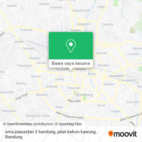 Peta sma pasundan 3 bandung, jalan kebon kawung