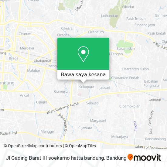 Peta Jl Gading Barat III soekarno hatta bandung