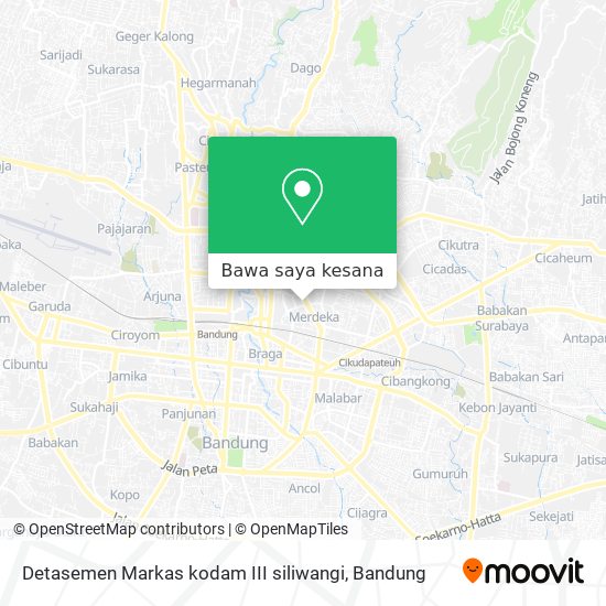 Peta Detasemen Markas kodam III siliwangi