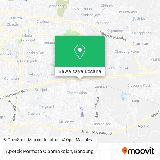 Peta Apotek Permata Cipamokolan