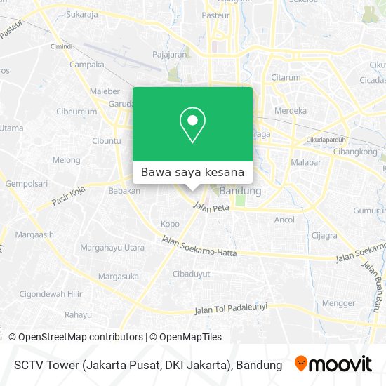 Peta SCTV Tower (Jakarta Pusat, DKI Jakarta)