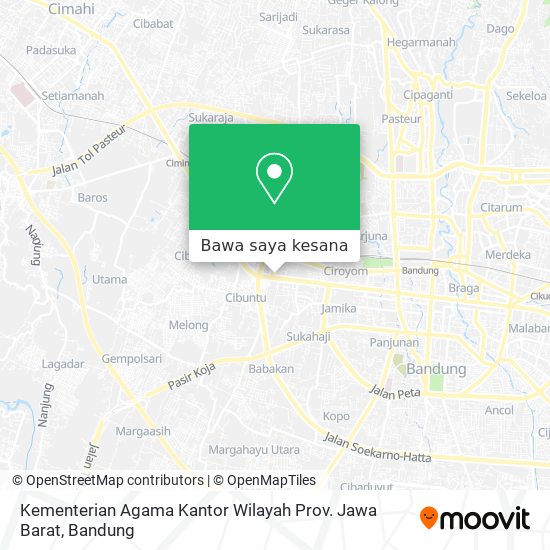 Peta Kementerian Agama Kantor Wilayah Prov. Jawa Barat