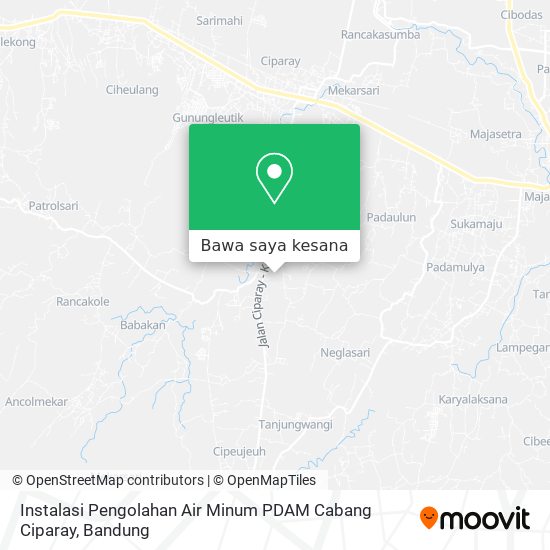 Peta Instalasi Pengolahan Air Minum PDAM Cabang  Ciparay