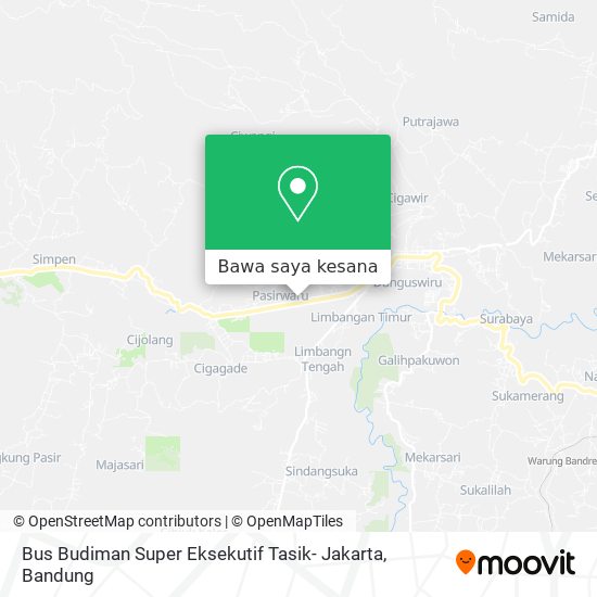 Peta Bus Budiman Super Eksekutif Tasik- Jakarta