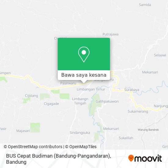 Peta BUS Cepat Budiman (Bandung-Pangandaran)