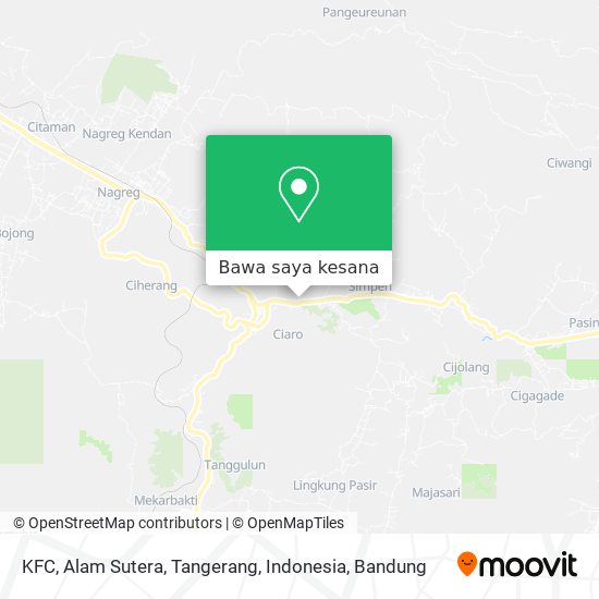Peta KFC, Alam Sutera, Tangerang, Indonesia